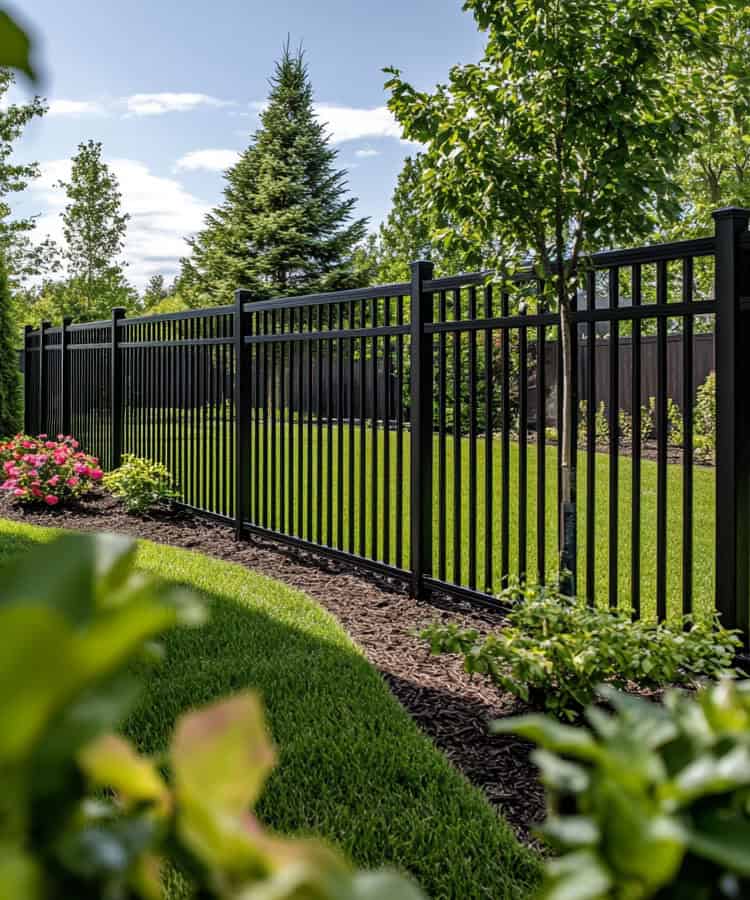 aluminum fence.