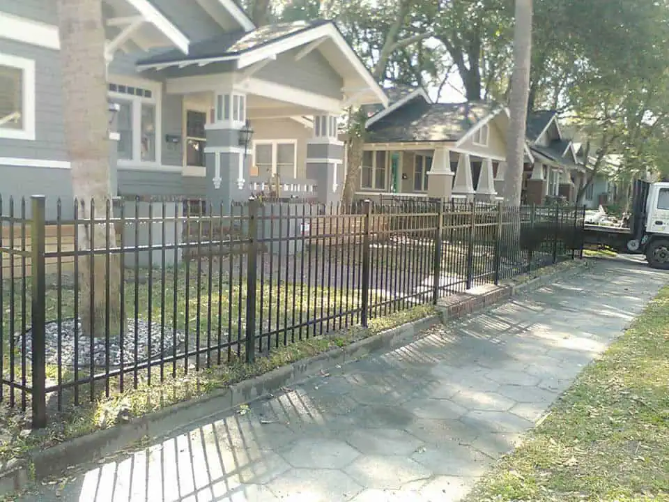 newly installed residential fence.